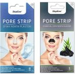 Pore Strip Siyah Nokta Bandı – 2'li Paket (Charcoal + Tea Tree) | Siyah Nokta Karşıtı | Gözenek Temizleyici | Aktif Karbon & Çay Ağacı Özlü | 12 Adet