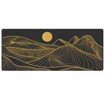 Porge Gamer Mouse Pad 80x30 Mouse Pad XXL Büyük Oyuncu Ofis Mouse Altlığı Mousepad (Black Moon, 80x30 cm 3mm kalınlık)