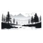 Porge Gaming Mouse Pad 120x60 cm XXXL Büyük Dikişli Kenar Speed Oyuncu Mouse Pad(Topographic Black) (Black Tree)