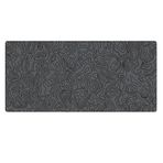 Porge Gaming Mouse Pad 120x60 cm XXXL Büyük Dikişli Kenar Speed Oyuncu Mouse Pad(Topographic Black) (Gray Lines)