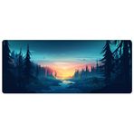 Porge Gaming Mouse Pad 70x30 Mouse Pad XXL Büyük Oyuncu Ofis Mause Pad Mousepad (Mavi, 70x30 cm)