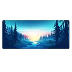 Porge Gaming Mouse Pad 80x30 Mouse Pad XXL Büyük Oyuncu Ofis Mause Pad Mousepad (Mavi, 80x30 cm)