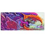 Porge Gaming Mouse Pad 90x40 Mouse Pad XXL Büyük Hyperbeast Oyuncu Mouse Altlığı Mousepad (Mor Hyper, 90x40 cm 3mm kalınlık)