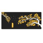 Porge Gaming Sakura Mouse Pad 70x30 Cherry Blossom Mouse Pad XL Büyük Oyuncu Mouse Altlığı Kiraz Çiçeği Mousepad (Sarı-Siyah, 70x30 cm 3mm kalınlık)