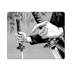Porge Musashi Series Esport Mouse Pad 480x400-500x500 XXL Mouse Pad (Katanas, 480x400x3 mm - Speed)