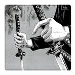 Porge Musashi Series Esport Mouse Pad 480x400-500x500 XXL Mouse Pad (Katanas, 500x500x4 mm - Speed)