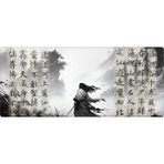 Porge Pro Gaming Mouse Pad 70X30 Samurai Mouse Pad Xl Büyük Oyuncu Mousepad Kenar Dikişli Yıkanabilir Speed Mause Pad - Açık Gri