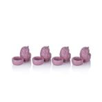 Porio 11 cm 4l'ü Pembe Baykuşlu Mumluk