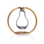 Porio 20x18 cm Metal Kafesli Cam Mumluk