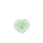 Porio 9x4 cm Yeşil Güllü Cam Kalp