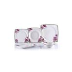 Porio Carino 74 Parça Bonechina Kare 24 Servisli Yemek Takımı