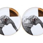 Porland 04ALM005138 20 cm Wild Life Elephant Düz Tabak
