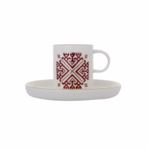 Porland 04ALM006540 Arabesque Desen 6 12 Parça Kahve Takımı
