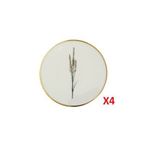 Porland 04ALM006631 Botanical Desen 4'lü 10 cm Bardak Altlığı