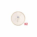 Porland 04ALM008009 2'li 11 cm Botanical Çay Tabağı
