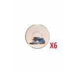 Porland 04ALM008506 Dash Desen 11 cm 6'lı Çay Tabağı