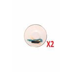 Porland 04ALM008508 Dash Desen 11 cm 2'li Çay Tabağı