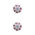 Porland 04POR005231 Kırmızı 11 cm 2'li Yaldız Çay Tabağı