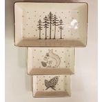Porland 11-13-19 cm Forest 3 Parça Kahvaltı Meze Tabağı