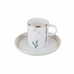 Porland 200 cc Botanıcal Tabaklı Çay Fincanı