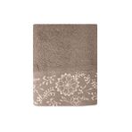 Porland Akra 50x90 Nakışlı Kahverengi Havlu