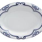 Porland Blue Manoir 29 cm Desen 2 Kayık Tabak