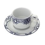 Porland Blue Manoir Desen 4 190 cc Tabaklı Çay Fincanı