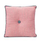 Porland Chantilly Kırmızı 40x40 cm Çizgili Pamuk Yastık