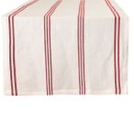 Porland Chantilly Kırmızı 50x150 cm Çizgili Pamuk Runner