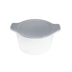 Porland Cookland İndüksiyonlu 1.4 lt Porselen Koyu Gri Kapaklı Derin Tencere