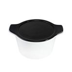 Porland Cookland İndüksiyonlu 1.4 lt Porselen Siyah Kapaklı Derin Tencere