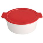 Porland Cookland İndüksiyonlu 2.1 lt Porselen Kırmızı Kapaklı Derin Tencere
