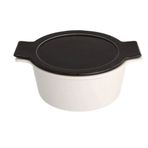 Porland Cookland İndüksiyonlu 2.1 lt Porselen Siyah Kapaklı Derin Tencere