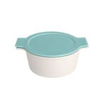 Porland Cookland İndüksiyonlu 2.1 lt Porselen Turkuaz Kapaklı Derin Tencere