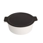 Porland Cookland Isıya Dayanıklı 2.1 lt Porselen Kapaklı Derin Tencere