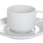 Porland Focus Beyaz 140 cc Tabaklı Çay Fincanı