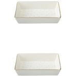 Porland Forest 04LFH000585 8x14 cm 2'li Kahvaltı ve Meze Tabağı