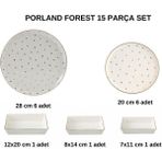 Porland Forest 15 Parça 6 Kişilik Servis Takımı