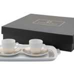 Porland Gold Bordür 80 cc 5 Parça 2 Kişilik Kahve Takımı