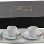 Porland Golden 80 cc 5 Parça 2 Kişilik Kahve Takımı
