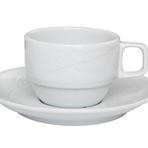 Porland Halley Beyaz 150 cc Tabaklı Çay Fincanı