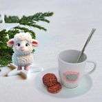 Porland Kahve Kaşıklı Kupa Seti 3 Parça (SEVİMLİ KUZUCUK)