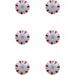 Porland Kırmızı Yaldız 11 cm Bardak Çapı 6 cm 6'lı Çay Tabağı