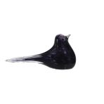 Porland Kuş 15x5x7 cm Mor Cam Biblo