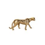 Porland Leopar Altın Rengi Dekoratif Obje 8x20x44cm