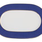 Porland Madeleine Lacivert 34 cm Kayık Tabak
