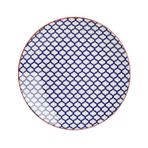 Porland Mix-Match Mavi 27 cm Porselen Düz Tabak
