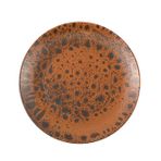 Porland Moire Kahverengi 25 cm 6 Adet Düz Tabak