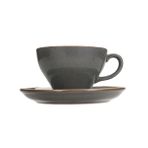 Porland More Grace Seasons Koyu Gri 365 cc Tabaklı Çay Fincanı