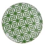Porland Morocco Desen 1 Yeşil 28 cm Porselen Düz Tabak